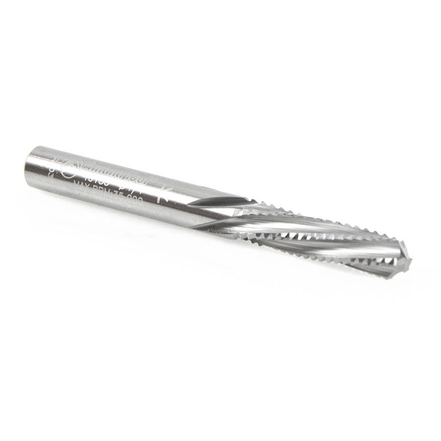 Carbide Tipped Roughing Spiral, Multi-Flute 1/4 D x 1 CH x 1/4 Shank J4516