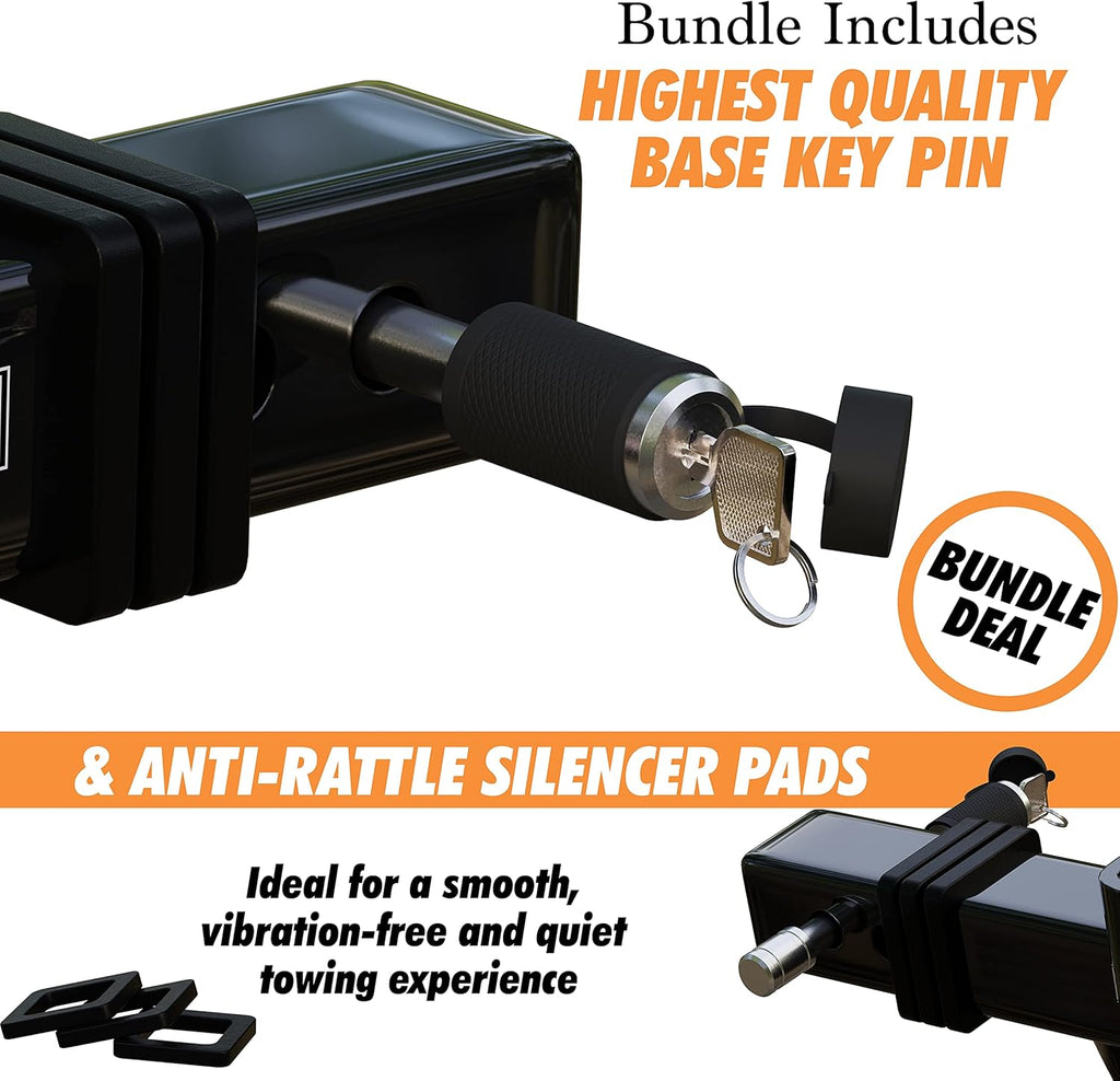 Adjustable Trailer Hitch Ball Mount, 2-inch Receiver, 6-inch Drop, 20,000 LBS N551582