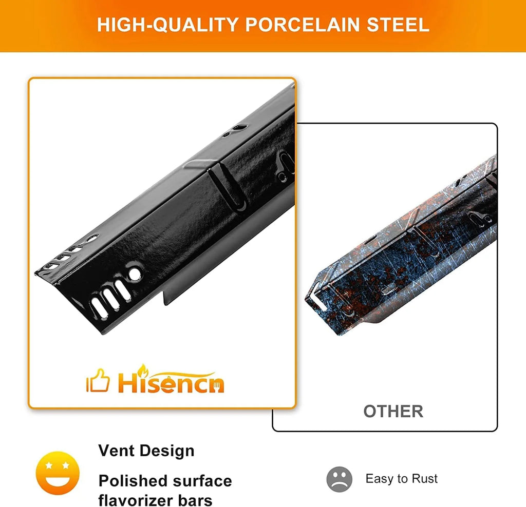 Stainless Steel Grill Burners and Porcelain Steel Heat Plates, 3 Pack L766169