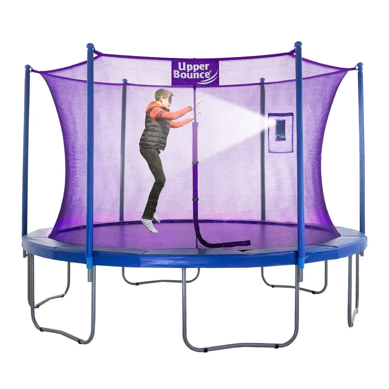 Trampoline Safety Enclosure Replacement Net with Smartphone/Tablet Pouch W7892