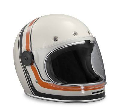 Vintage Stripe Full-Face Motorcycle Helmet P952937